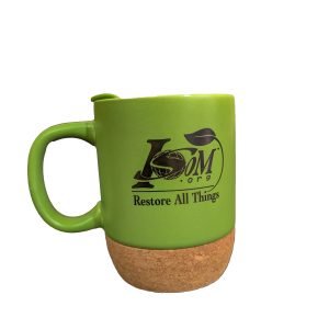 ISOM International Conference 2025 Mug – Lime Green Ceramic with Cork Bottom (12 oz.)